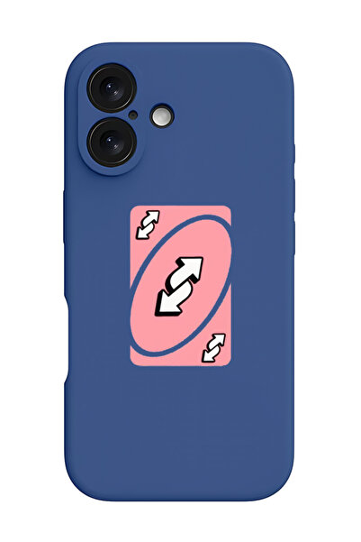 Theodor iPhone 16 Plus Blue Protective Liquid Silicone Shockproof Case - Uno