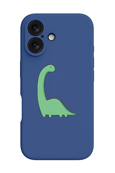 Theodor غطاء حماية سيليكون سائل مقاوم للصدمات لجهاز iPhone 16 أزرق - دينو