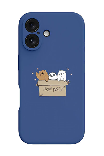 Theodor غطاء حماية سيليكون سائل مقاوم للصدمات لجهاز iPhone 16 Plus باللون الأ...