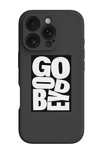 Theodor غطاء حماية مقاوم للصدمات من السيليكون السائل لهاتف iPhone 16 Pro Max باللون الأسود - وداعًا