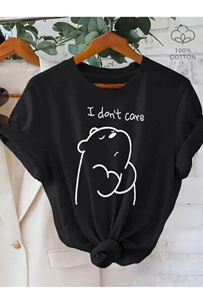 İSMTEXS تي شيرت من القطن الممشط مطبوع عليه تصميم شخصية دمية دب بأكمام قصيرة ل...