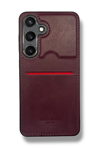 Velvoria Samsung Galaxy A36 Leather Card Holder Luxury Case Dark Red