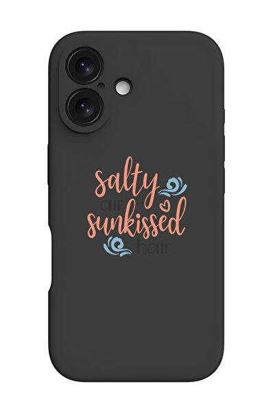 Theodor iPhone 16 Plus Black Protective Liquid Silicone Shockproof Case - Sal...