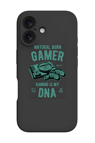 Theodor جراب حماية أسود من السيليكون السائل المقاوم للصدمات لهاتف iPhone 16 -...