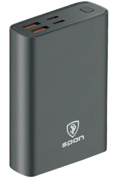 SP SPON Travel Series Power Bank 20000mAh with PD 22.5W Output, Fast Charging 3.0 and Digital Display, Exter