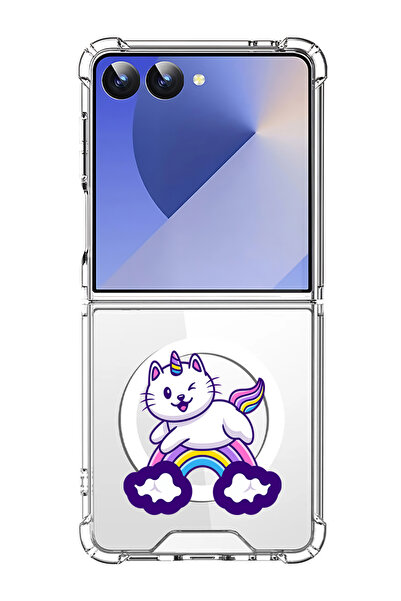 Theodor غلاف لهاتف Samsung Galaxy Z Flip 7 متوافق مع MagSafe، غطاء هاتف مقاوم...