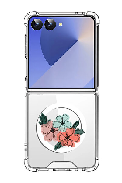 Theodor غلاف لهاتف Samsung Galaxy Z Flip 7 متوافق مع MagSafe، غطاء هاتف مقاوم...
