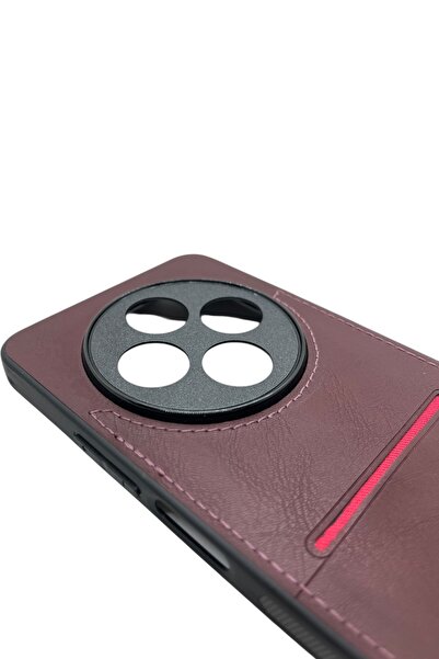 Velvoria Redmi 14C Leather Card Holder Luxury Case Dark Red