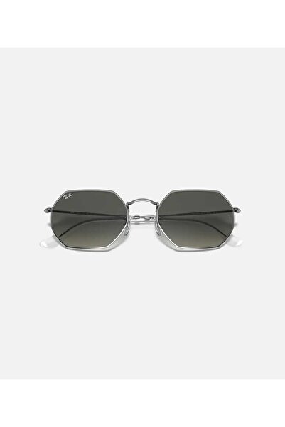 Ray-Ban RB3556N Octagonal Sunglasses 004/71 Grey Metal Frame with Grey Gradient Lenses