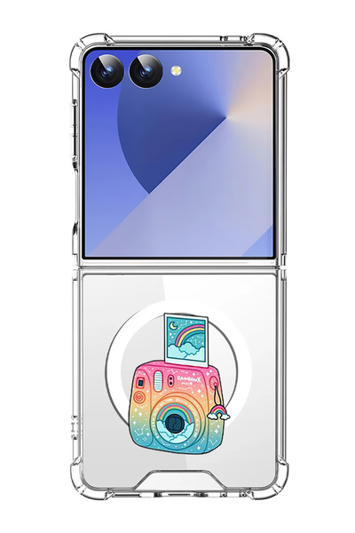 Theodor غلاف لهاتف Samsung Galaxy Z Flip 7 متوافق مع MagSafe، غطاء هاتف مقاوم...