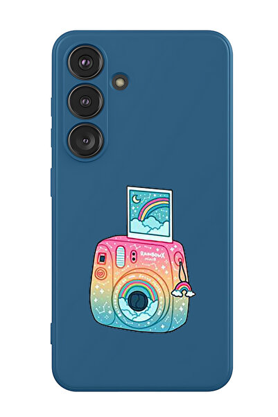 Theodor غطاء حماية سيليكون سائل مقاوم للصدمات لهاتف سامسونج جالاكسي S25 (أزرق...