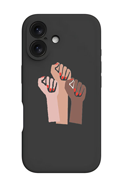 Theodor غطاء حماية سيليكون سائل مقاوم للصدمات لهاتف iPhone 16 Plus باللون الأ...