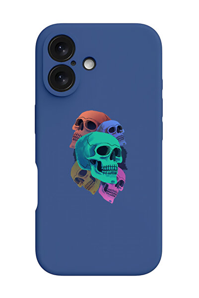 Theodor غطاء حماية سيليكون سائل مقاوم للصدمات لجهاز iPhone 16 Plus باللون الأ...