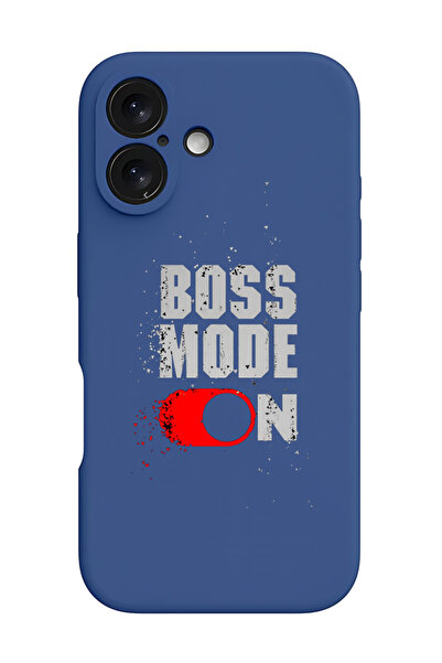 Theodor جراب سيليكون سائل مقاوم للصدمات واقٍ أزرق لهاتف iPhone 16 Plus - وضع ...