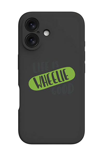 Theodor iPhone 16 Plus Black Protective Liquid Silicone Shockproof Case - Lif...