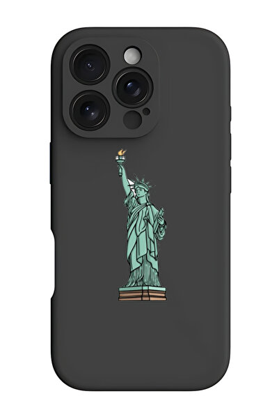 Theodor غطاء حماية سيليكون سائل مقاوم للصدمات لهاتف iPhone 16 Pro Max أسود - ...