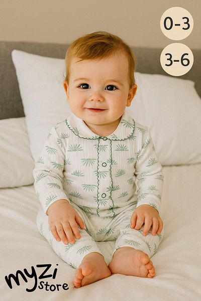 MYZİ STORE Newborn Baby Kids Pajamas Set