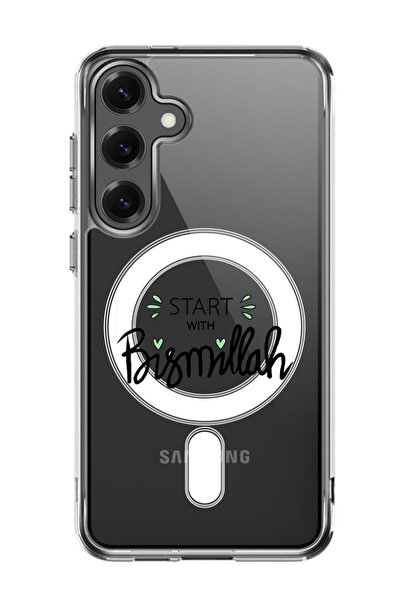 Theodor غلاف لهاتف سامسونج جالكسي S25 بلس متوافق مع ماج سيف، غطاء ابدأ ببسم الله