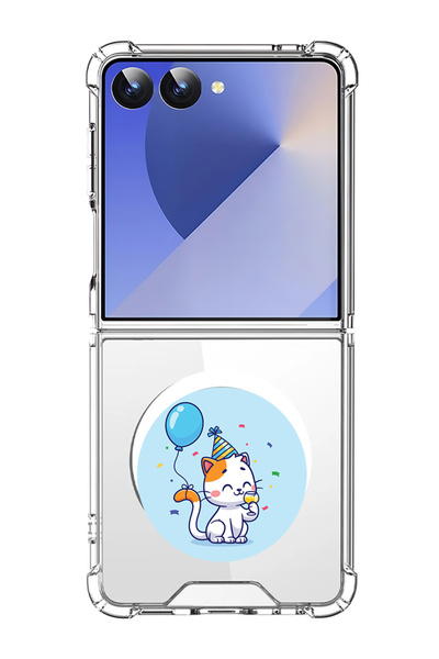 Theodor غلاف لهاتف Samsung Galaxy Z Flip 7 متوافق مع MagSafe، غطاء هاتف مقاوم...