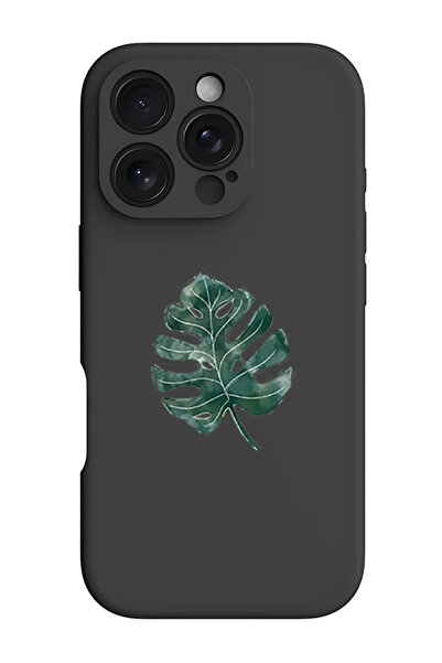 Theodor غطاء حماية سيليكون سائل مقاوم للصدمات لهاتف iPhone 16 Pro أسود - Mons...