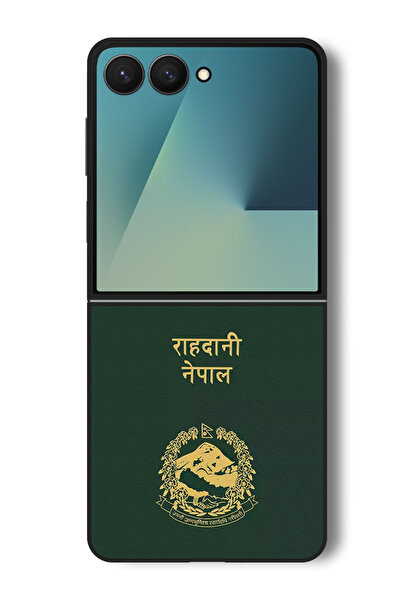 Theodor Case Compatible with Samsung Galaxy Z Flip 7 - 6.9 Inch Protection Shockproof Cover Nepal Passport
