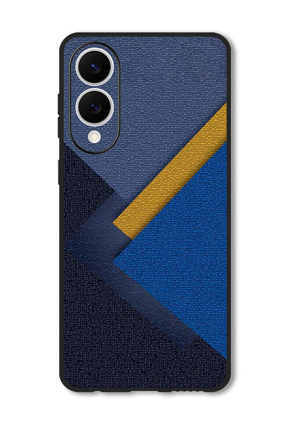 Theodor حافظة متوافقة مع هاتف Samsung Galaxy S25 Edge، غطاء حماية مقاوم للصدمات، ظلال جلدية مثلثة