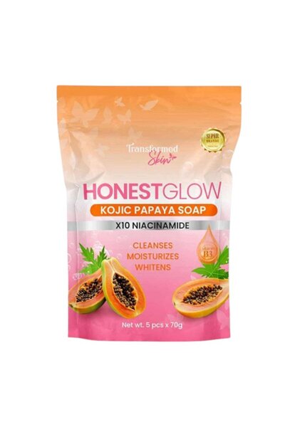 Transformed Skin Honest Glow X10 Niacinamide Kojic Papaya Soap 5 Pcs x 70g