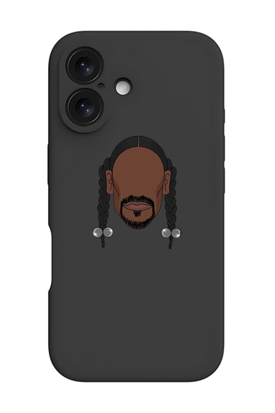 Theodor غطاء حماية سيليكون سائل مقاوم للصدمات لهاتف iPhone 16 أسود - سنوب دوج