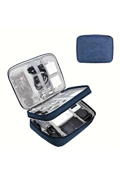zyc Organize 3 Layers Electronic Devices and Cables Portable Travel Case