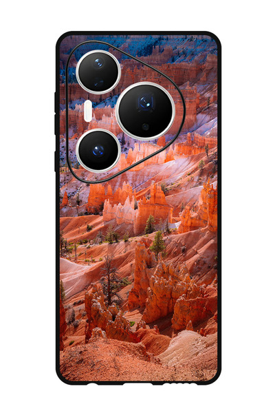 Theodor جراب متوافق مع هاتف هواوي بيورا 80 برو بلس، غطاء حماية مقاوم للصدمات rocks_mountains_l&scape