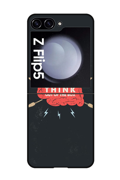 Theodor جراب واقٍ مضاد للخدش والصدمات لهاتف Samsung Galaxy Z Flip 5 فكر خارج ...