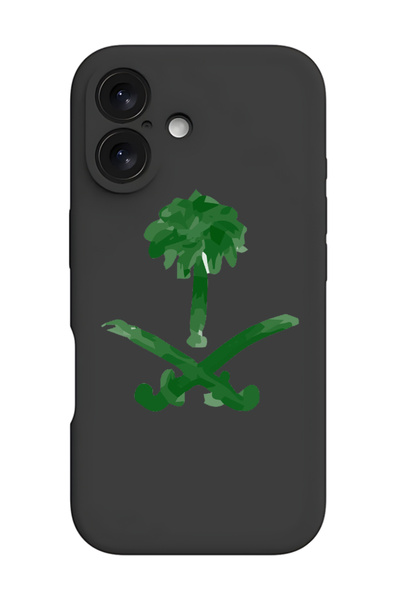 Theodor غطاء حماية سيليكون سائل مقاوم للصدمات لجهاز آيفون 16 أسود - رمز الممل...