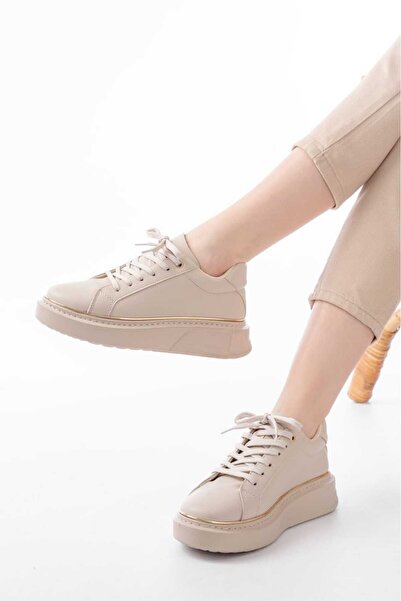 OCHRE Women's Sneaker Casual Vegan Beige Shoes