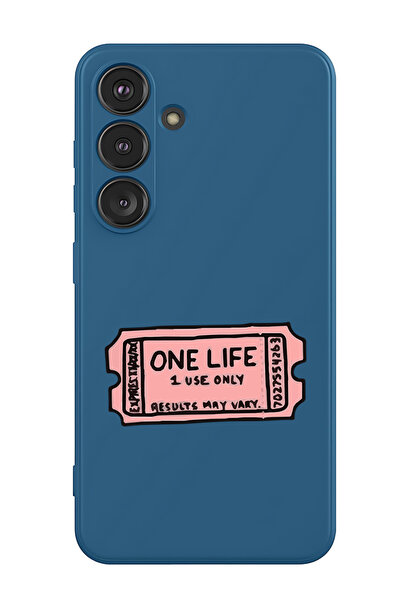 Theodor غطاء حماية سيليكون سائل مقاوم للصدمات لهاتف سامسونج جالاكسي S25 بلس (أزرق) - ون لايف