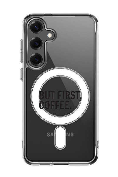 Theodor غلاف لهاتف Samsung Galaxy S25 مقاس 6.2 بوصة متوافق مع MagSafe، غطاء هاتف مقاوم للصدمات من Coffee First