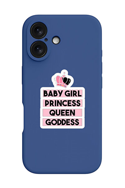 Theodor جراب حماية سيليكون سائل مقاوم للصدمات لهاتف iPhone 16 Plus أزرق - طفل...