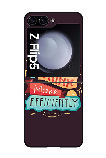 Theodor غطاء حماية مضاد للخدش والصدمات لهاتف سامسونج جالاكسي زد فليب 5 الإبداع هو التفكير