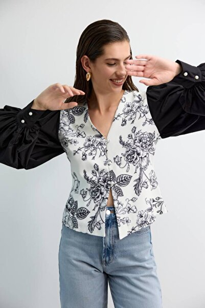 MODA Balon Kol Detaylı Gömlek