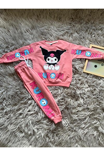 Cyber Kuromi Model Girl's Top and Bottom Tracksuit Set