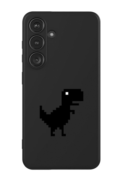 Theodor غطاء حماية سائل من السيليكون المقاوم للصدمات لهاتف سامسونج جالاكسي S25 (أسود) - أوفلاين دينو