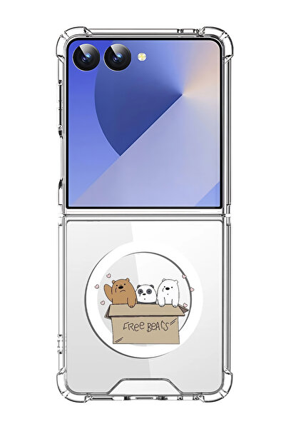 Theodor غلاف لهاتف Samsung Galaxy Z Flip 7 متوافق مع MagSafe، غطاء هاتف مقاوم...