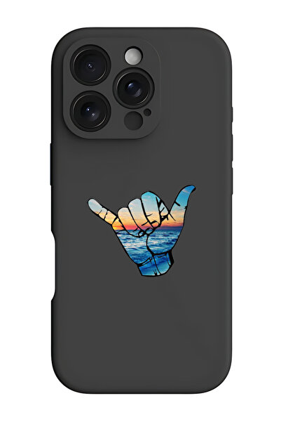 Theodor iPhone 16 Pro Max Black Protective Liquid Silicone Shockproof Case - H&
