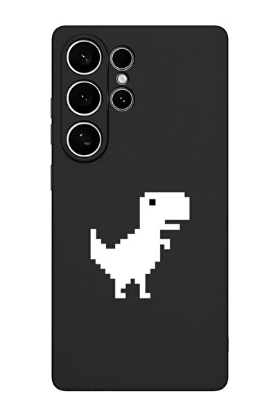 Theodor غطاء حماية سائل من السيليكون المقاوم للصدمات لهاتف سامسونج جالاكسي S25 ألترا (أسود) - أوفلاين دينو