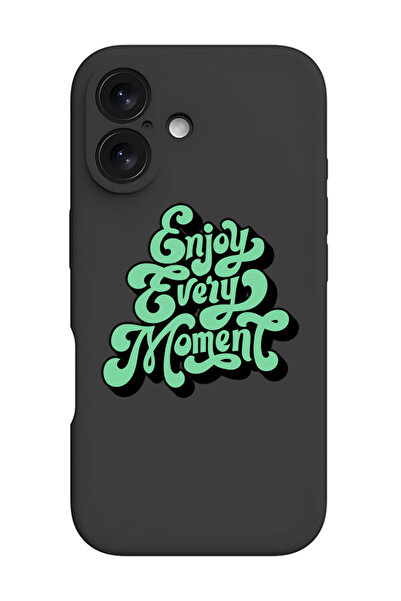 Theodor جراب حماية أسود من السيليكون السائل المقاوم للصدمات لهاتف iPhone 16 -...