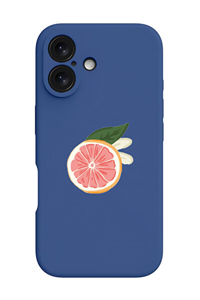 Theodor غطاء حماية سيليكون سائل مقاوم للصدمات لجهاز iPhone 16 Plus أزرق - جري...