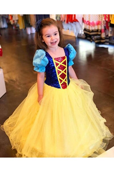 moona kids 3-9 Yaş Kız Çocuk Pamuk Prenses Abiye