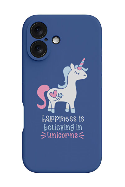 Theodor غطاء حماية سيليكون سائل مقاوم للصدمات لهاتف iPhone 16 أزرق - السعادة ...