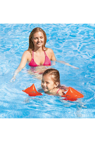 Intex Set 2 Aripioare Gonflabile de Inotat Pentru Copii, Intex, Butterfly, 23 x 15 cm, Portocaliu