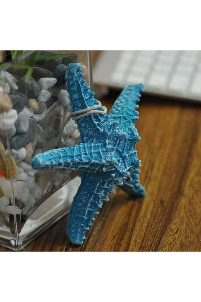 Generic YINZUO YINZUO Decorative Starfish Wall Hanging of White, Blue & Sky Blue Plastic Fiber Sea Star wit