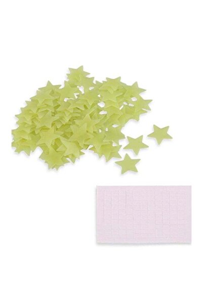 Generic 100-Piece Wall Glow Stickers Light Green 37x90x87ml